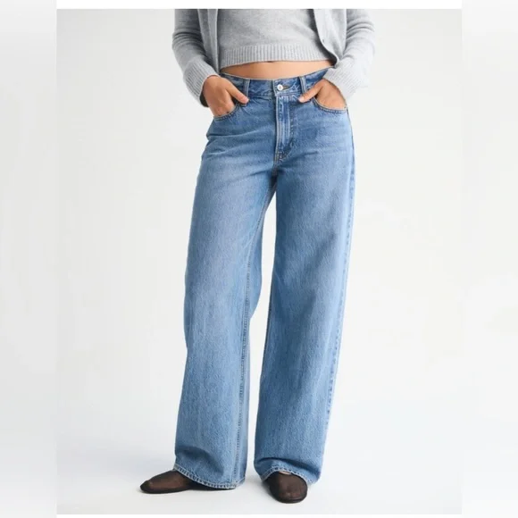 NWT Abercrombie & Fitch A&F Ultra Loose Low Rise jean 23 x-short denim - Picture 8 of 12